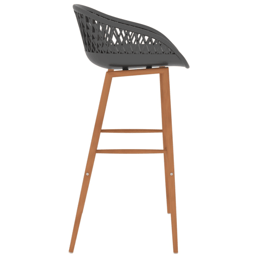vidaXL Cadeiras de bar 2 pcs cinzento