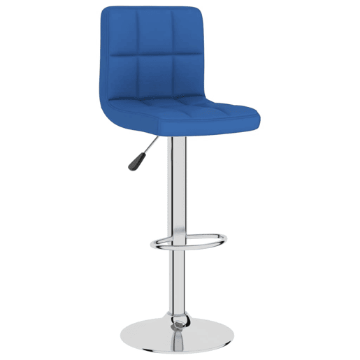 vidaXL Bancos de bar 2 pcs tecido azul