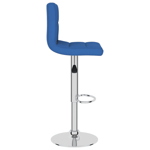 vidaXL Bancos de bar 2 pcs tecido azul