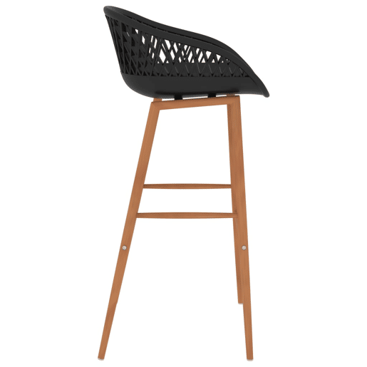 vidaXL Cadeiras de bar 2 pcs preto vidaXL Cadeiras de bar 2 pcs preto