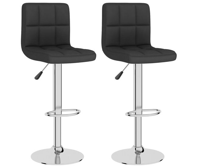 Vidaxl taburetes de cocina 2 unidades tela negro