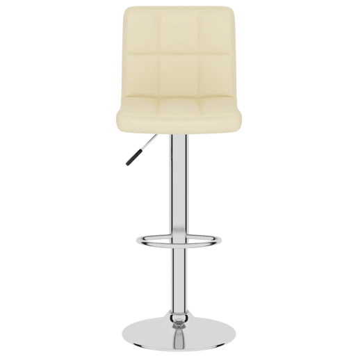 vidaXL Banco de bar tecido cor creme vidaXL Banco de bar tecido cor creme