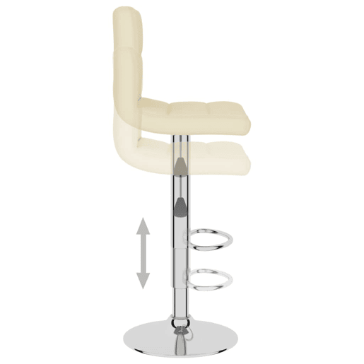 vidaXL Banco de bar tecido cor creme vidaXL Banco de bar tecido cor creme