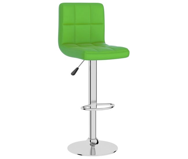 Vidaxl taburete de cocina cuero sintético verde
