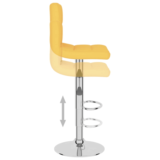 vidaXL Bancos de bar 2 pcs tecido amarelo mostarda vidaXL Bancos de bar 2 pcs tecido amarelo mostarda