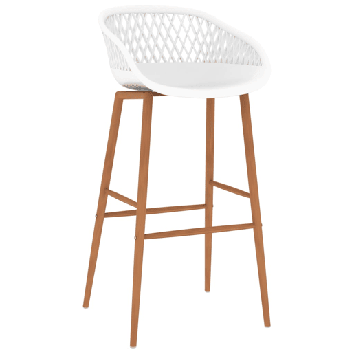 vidaXL Cadeiras de bar 2 pcs branco vidaXL Cadeiras de bar 2 pcs branco