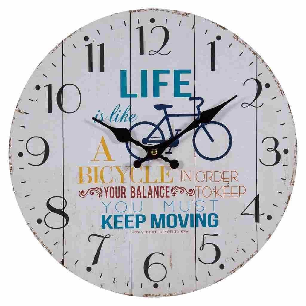 Reloj de pared de madera