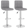 vidaXL Bancos de bar 2 pcs tecido cinzento-claro