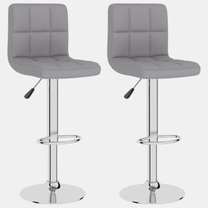 vidaXL Bancos de bar 2 pcs tecido cinzento-claro