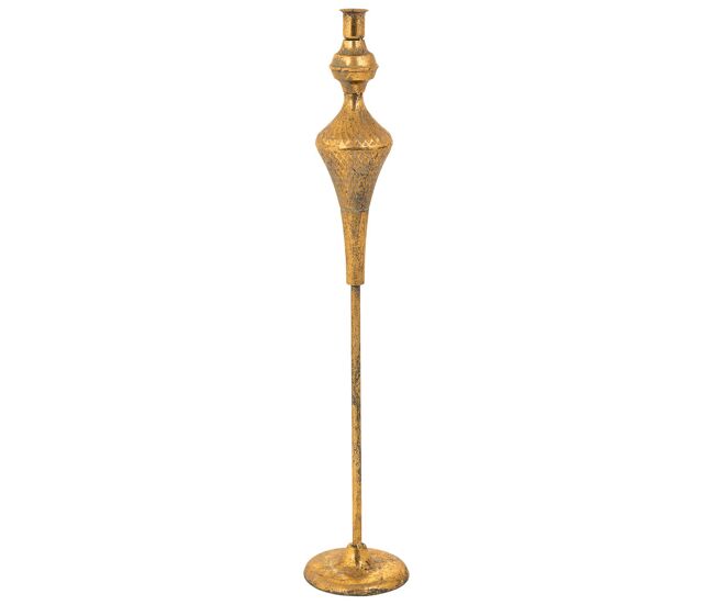 Candelabro de metal dorado 12x12x62.5