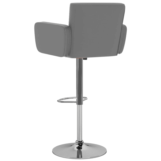 vidaXL Bancos de bar 2 pcs couro artificial cinzento vidaXL Bancos de bar 2 pcs couro artificial cinzento