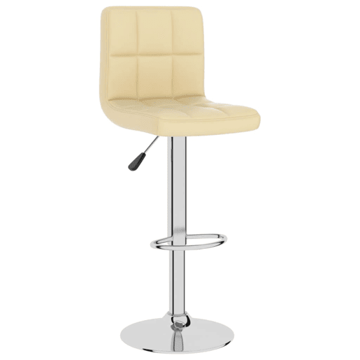 vidaXL Banco de bar couro artificial cor creme vidaXL Banco de bar couro artificial cor creme