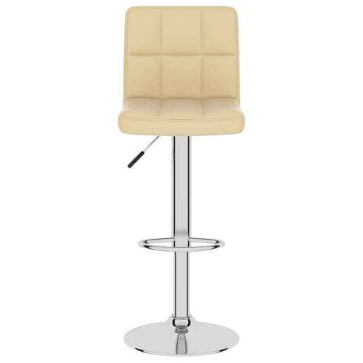 vidaXL Banco de bar couro artificial cor creme vidaXL Banco de bar couro artificial cor creme