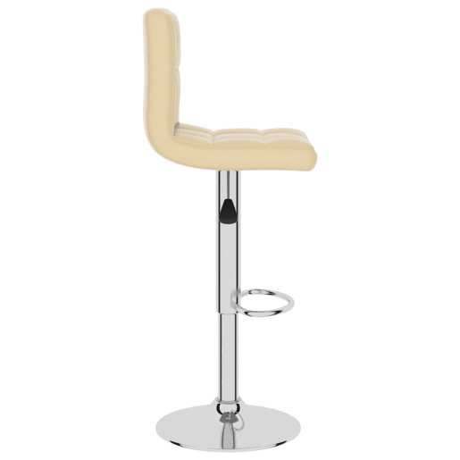 vidaXL Banco de bar couro artificial cor creme vidaXL Banco de bar couro artificial cor creme