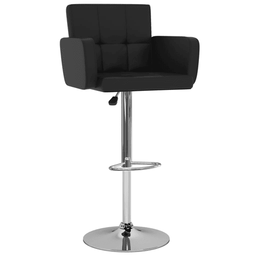 vidaXL Bancos de bar 2 pcs couro artificial preto