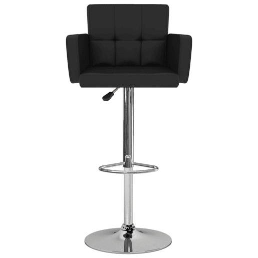 vidaXL Bancos de bar 2 pcs couro artificial preto