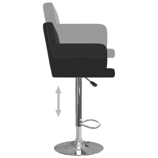vidaXL Bancos de bar 2 pcs couro artificial preto