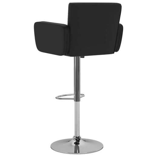 vidaXL Bancos de bar 2 pcs couro artificial preto