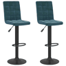 vidaXL Bancos de bar 2 pcs veludo azul