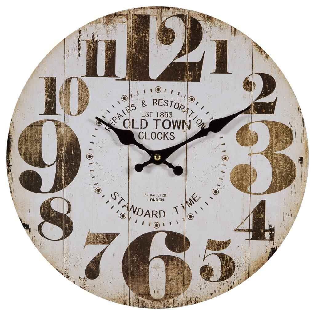 Reloj de pared de madera