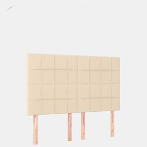 vidaXL Cabeceira cama c LED tecido 144x5x118128 cm crème