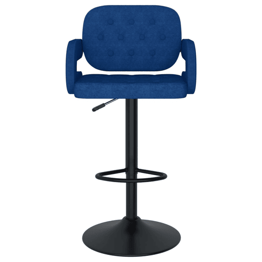 vidaXL Bancos de bar 2 pcs tecido azul vidaXL Bancos de bar 2 pcs tecido azul