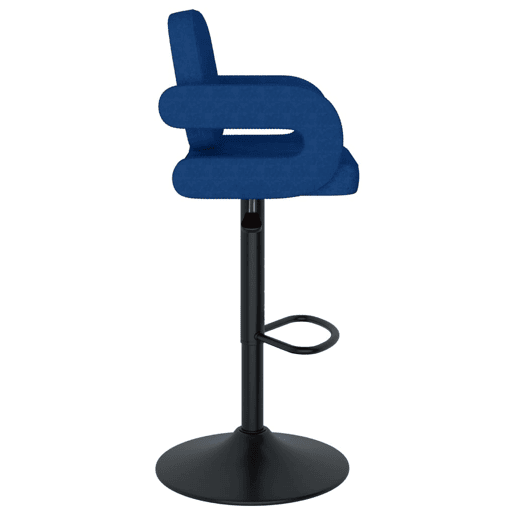 vidaXL Bancos de bar 2 pcs tecido azul vidaXL Bancos de bar 2 pcs tecido azul