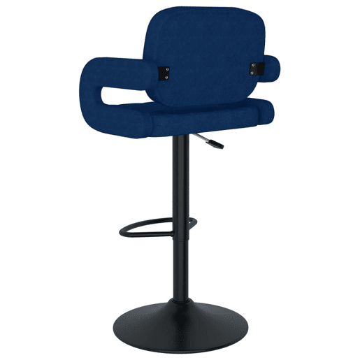 vidaXL Bancos de bar 2 pcs tecido azul vidaXL Bancos de bar 2 pcs tecido azul