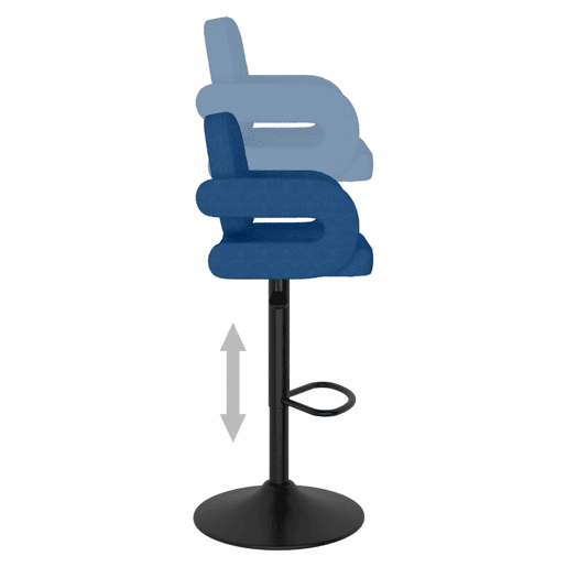 vidaXL Bancos de bar 2 pcs tecido azul vidaXL Bancos de bar 2 pcs tecido azul