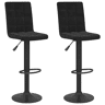 vidaXL Bancos de bar 2 pcs veludo preto