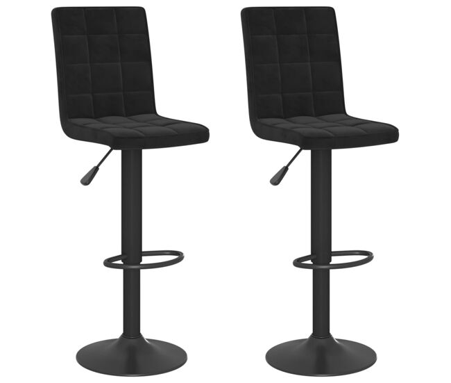 Vidaxl taburetes de cocina 2 unidades terciopelo negro