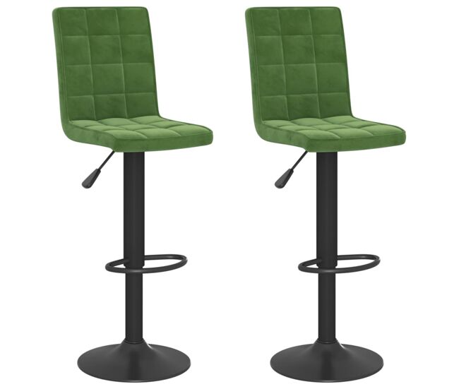 Vidaxl taburetes de cocina 2 unidades terciopelo verde oscuro