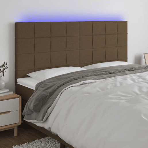 vidaXL Cabeceira de cama c LED tecido 180x5x118128 cm verde vidaXL Cabeceira de cama c LED tecido 180x5x118128 cm verde