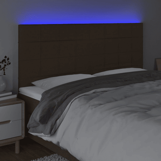 vidaXL Cabeceira de cama c LED tecido 180x5x118128 cm verde vidaXL Cabeceira de cama c LED tecido 180x5x118128 cm verde