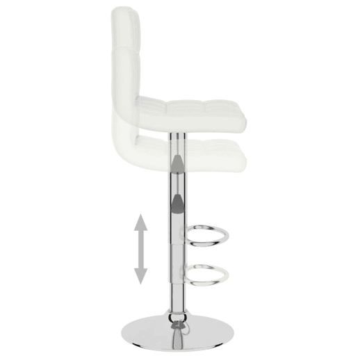 vidaXL Banco de bar couro artificial branco vidaXL Banco de bar couro artificial branco
