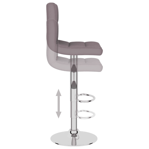 vidaXL Bancos de bar 2 pcs tecido cinzento-acastanhado