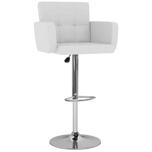 vidaXL Bancos de bar 2 pcs couro artificial branco vidaXL Bancos de bar 2 pcs couro artificial branco