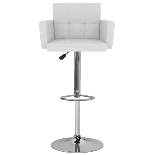 vidaXL Bancos de bar 2 pcs couro artificial branco vidaXL Bancos de bar 2 pcs couro artificial branco
