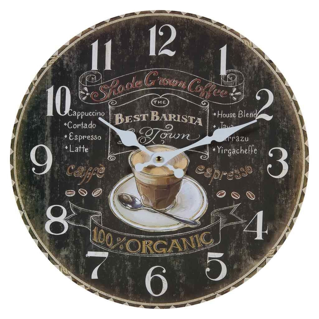 Reloj de pared de madera