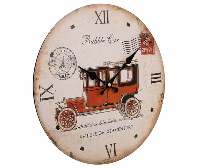 Reloj blanco redondo de madera mdf de d60x2h cm