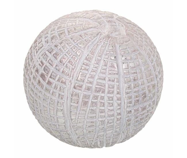 Bola decoración de poliresina blanca 8x8x8