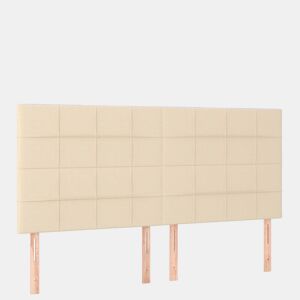 vidaXL Cabeceira cama c LED tecido 180x5x118128 cm crème