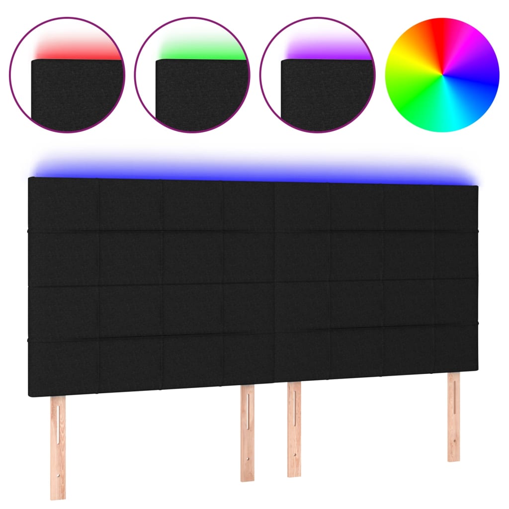 Cabecero Con Led 200 Negro