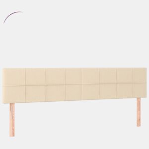 vidaXL Cabeceira de cama c luzes LED tecido 180x5x7888 cm cor creme