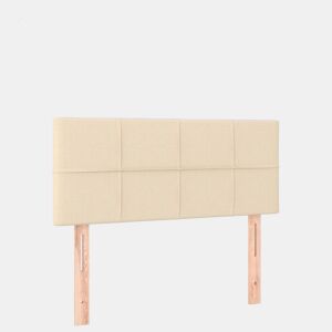 vidaXL Cabeceira de cama c luzes LED tecido 100x5x7888 cm cor creme