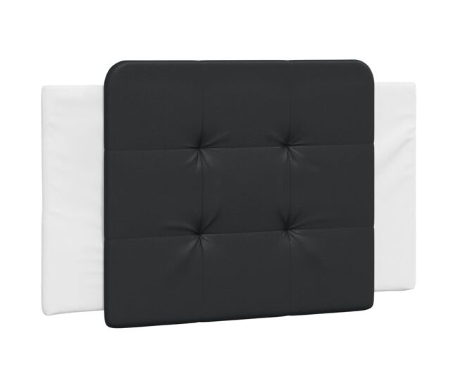 Vidaxl cabecero de cama acolchado zadar cuero sintético negro y blanco 80 cm