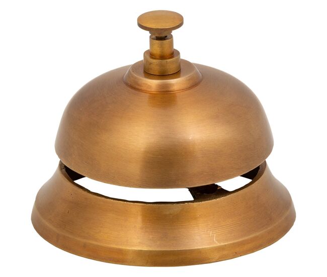 Timbre metal dorado d10 cm
