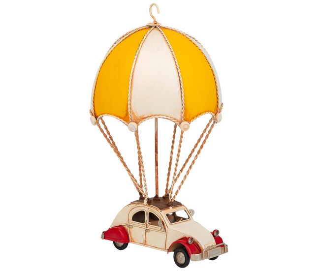 Parapente de metal para colgar en color amarillo mide 18x17x31h cm