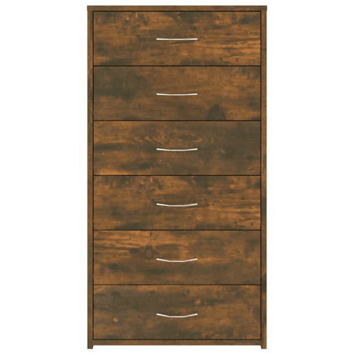 vidaXL Aparador c 6 gavetas 50x34x96 cm derivados madeira carvalho