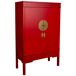 Armario de madera con 2 cajones y 2 puertas Armario de madera con 2 cajones y 2 puertas Rojo